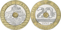 France 20 Francs Coin, Mont Saint Michel, Tri-Metallic -