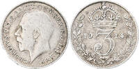Great Britain 3 Pence George V, Silver, KM:813 -
