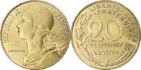 France 20 Centimes Coin, Marianne, Paris, Aluminum-Bronze -