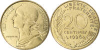 France 20 Centimes Coin, Marianne, Paris, Aluminum-Bronze -