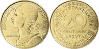France 20 Centimes Coin, Marianne, Paris, Aluminum-Bronze -