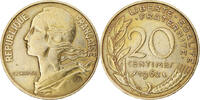 France 20 Centimes Coin, Marianne, Paris, Aluminum-Bronze -