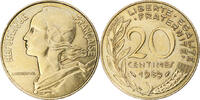 France 20 Centimes Coin, Marianne, Paris, Aluminum-Bronze -