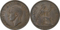 Great Britain Penny Coin, George V, Bronze, KM:838 -