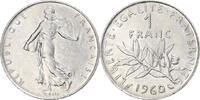 France Franc Coin, Semeuse, Paris, Nickel, KM:925.1 -