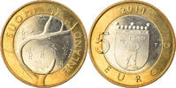 Finland 5 Euro Provinces - Lapland, Vantaa, Bi-Metallic -