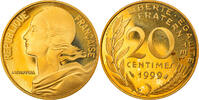 France 20 Centimes Coin, Marianne, Paris, Proof -