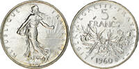 France 5 Francs Coin, Semeuse, Silver, KM:926, Gadoury:770 -