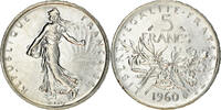 France 5 Francs Coin, Semeuse, Silver, KM:926, Gadoury:770 -