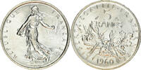 France 5 Francs Coin, Semeuse, Silver, KM:926, Gadoury:770 -