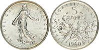 France 5 Francs Coin, Semeuse, Silver, KM:926, Gadoury:770 -
