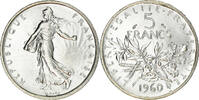 France 5 Francs Coin, Semeuse, Silver, KM:926, Gadoury:770 -