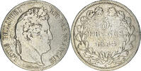 France 5 Francs Coin, Louis-Philippe, Bordeaux, Silver -