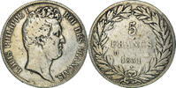 France 5 Francs Coin, Louis-Philippe, Lyon, Silver, KM:735.4 -