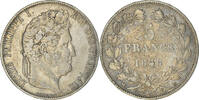 France 5 Francs Coin, Louis-Philippe, Strasbourg, Silver -