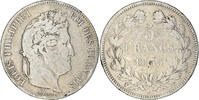 France 5 Francs Coin, Louis-Philippe, Lille, Silver -