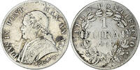 ITALIAN STATES Lira Coin, PAPAL STATES, Pius IX, Roma -