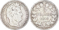 France 5 Francs Coin, Louis-Philippe, Rouen, Silver -