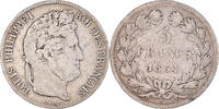 France 5 Francs Coin, Louis-Philippe, Rouen, Silver -