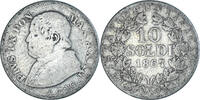 ITALIAN STATES 10 Soldi, 50 Centesimi Coin, PAPAL STATES, Pius IX, Roma -