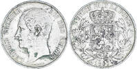 Belgium 5 Francs, 5 Frank Coin, Leopold I, Silver, KM:17 -