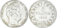 France 5 Francs Coin, Louis-Philippe, Lille, Silver -