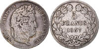 France 5 Francs Coin, Louis-Philippe, Lille, Silver -