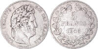 France 5 Francs Coin, Louis-Philippe, Paris, Silver -