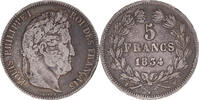 France 5 Francs Coin, Louis-Philippe, Lille, Silver -
