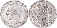 Belgium 5 Francs, 5 Frank Coin, Leopold I, Silver, KM:17 -