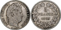 France 5 Francs Coin, Louis-Philippe, Rouen, Silver -