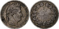France 5 Francs Coin, Louis-Philippe, Lyon, Silver, KM:744.2 -