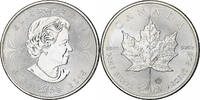 Canada 5 dollars, 1 oz Elizabeth II, Maple Leaf, Ottawa, Proof, Silver -