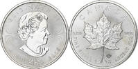 Canada 5 dollars, 1 oz Elizabeth II, Maple Leaf, Ottawa, Proof, Silver -