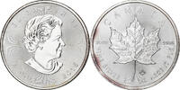 Canada 5 dollars, 1 oz Elizabeth II, Maple Leaf, Ottawa, Proof, Silver -