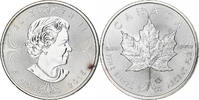 Canada 5 dollars, 1 oz Elizabeth II, Maple Leaf, Ottawa, Proof, Silver -