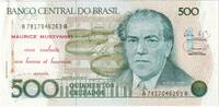 Brazil 500 Cruzados Undated (1988), Pedigree, overprint -