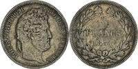 France 5 Francs Coin, Louis-Philippe, Paris, Silver -