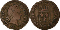 France Liard Coin, Louis XV, Liard à la vieille tête, Metz -