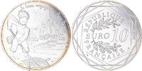 France 10 Euro Petit prince au Mont-Saint-Michel, Paris, Silver -