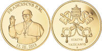 Vatican Medal Le Pape François, Copper Gilt -