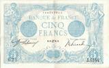 France 5 Francs Bleu, J.616, Fayette:2.28, KM:70 -