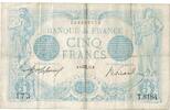 France 5 Francs Bleu, T.818, Fayette:2.30, KM:70 -