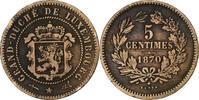 Luxembourg 5 Centimes 1870 (u) William III, Utrecht, Bronze, KM:22.1 S+ 150.19 元  ＋  41.42 元 运费