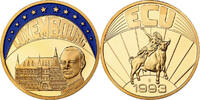 Luxembourg Medal Ecu Europa, Copper Gilt -