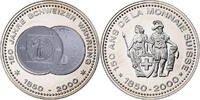 Switzerland Medal 150 Ans de la Monnaie Suisse, 10 FRANCS -