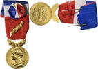 France Medaille Honneur-Travail, République Française, Palme, Excellent -
