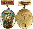 Russia Broche Exposition Agricole de l'Union Soviétique, Brass -