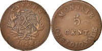 FRENCH STATES 5 Centimes Coin, ANTWERP, Bronze, KM:4.1 -