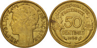France 50 Centimes Coin, Morlon, Paris, Aluminum-Bronze -